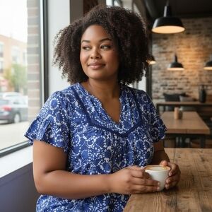 Zac and Rachel XL Boho Flowy Tunic Blouse